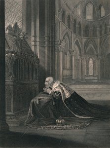 Ludwig VII., König von Frankreich, vor Beckets Grab, Mitte des 19. Jahrhunderts