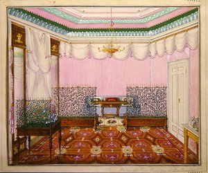 Ein neoklassizistisches Biedermeier-Schreibzimmer im Schloss Ballenstedt, Sachsen-Anhalt von J. Willing