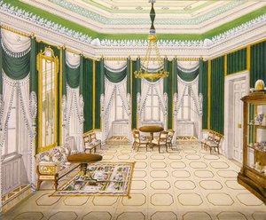 Innenansicht des Salons im Schloss Ballenstedt, Sachsen-Anhalt von J. Willing