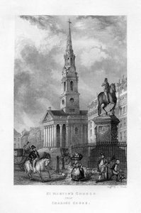 St. Martins Kirche vom Charing Cross, London, 19. Jahrhundert