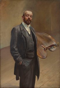 Selbstporträt mit Palette von Jacek Malczewski