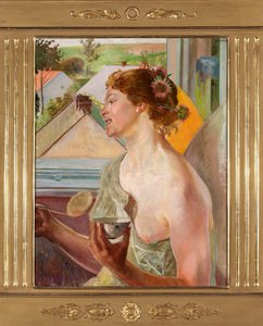 Seifenblasen (Frau mit Schale) von Jacek Malczewski