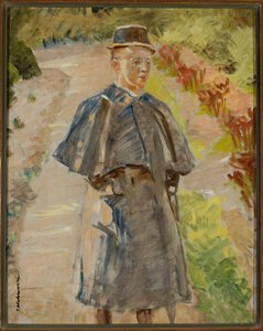 Junge im Garten, Skizze (Rafał, Sohn des Künstlers) von Jacek Malczewski