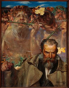 Dzieje piosenki - Porträt von Adam Asnyk von Jacek Malczewski