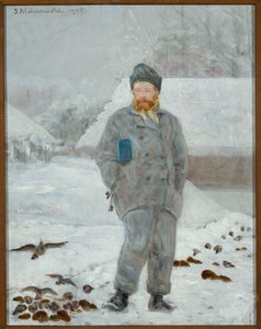 Porträt von Adolf Dygasiński mit Vögeln von Jacek Malczewski