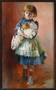 Porträt von Julia, der Tochter des Künstlers mit Puppe von Jacek Malczewski