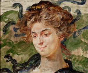 Porträt der Schauspielerin Helena Sulima als Gorgone von Jacek Malczewski