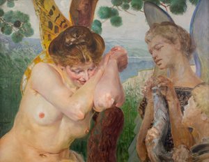 Tobias mit Harpyie von Jacek Malczewski