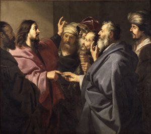 Die Zahlung des Tributs von Jacob Adriensz Backer