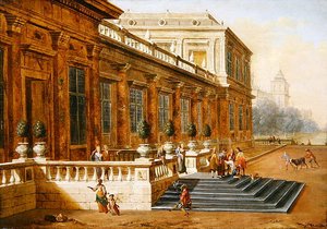 Die Rückkehr des verlorenen Sohnes auf den Stufen eines klassischen Palastes