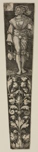 Dolchsheide mit einem Landsknecht