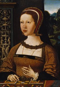 Porträt einer Frau, möglicherweise Elisabeth von Dänemark von Jacob Cornelisz van Oostsanen