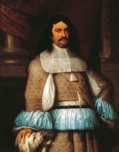 Porträt von Ranuccio II. Farnese (1630-1694), Herzog von Parma und Piacenza und Castro, Gemälde von Jacob Denys (1644-1708) (Detail)