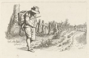 Reisender auf einem Landweg