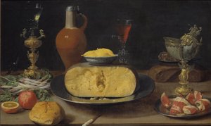 Frühstücksstück mit Käse und Kelch
