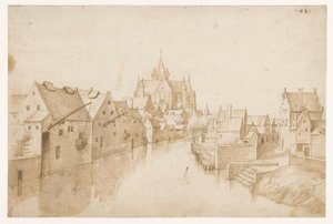 Die Kirche Unserer Lieben Frau über dem Dijle, in Mechelen von Jacob Grimmer (possibly)