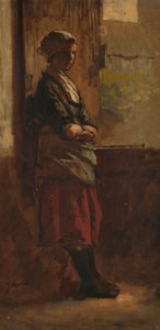 Mädchen an einer Tür von Jacob Henricus or Hendricus Maris