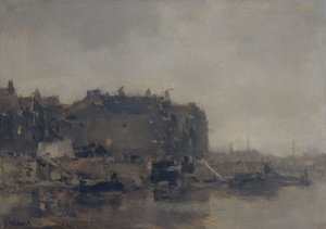 Häuser an der Prins Hendrik Kade von Jacob Henricus or Hendricus Maris