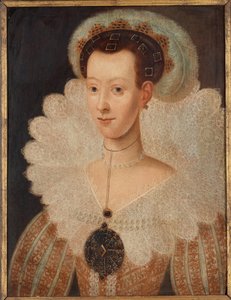 Die Königin Maria Eleonore von Schweden (geb. Maria Eleonore von Brandenburg) von Jacob Hoefnagel