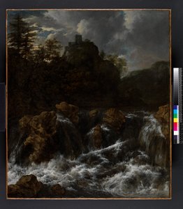 Landschaft mit Wasserfall, vor 1682 von Jacob van Ruisdael