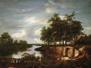 Flusslandschaft mit Kellereingang