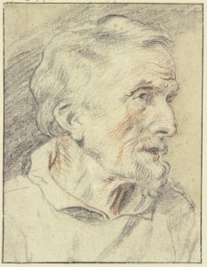 Brustbild eines alten Mannes im Profil nach rechts von Jacob Jordaens