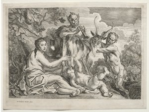 Jupiter wird von der Ziege Almathea genährt, 1652 von Jacob Jordaens