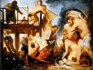 Skizze für St. Peter findet das Tributgeld im Maul des Fisches