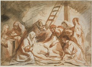 Die Waschung und Salbung des Leichnams Christi
