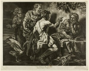 Jupiter und Merkur mit Philemon und Baucis von Jacob Mannl