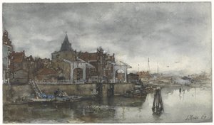Die Außenseite mit dem Schreierstoren in Amsterdam von Jacob Maris