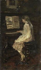 Mädchen am Klavier