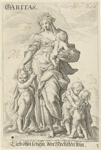 Liebe (Caritas) von Jacob Matham (attributed to)