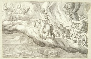 Bacchus und Vulkan kehren zum Olymp zurück von Jacob Matham
