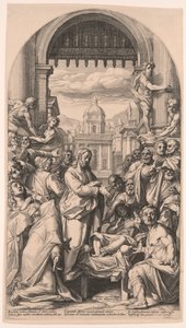 Christus erweckt den toten Sohn der Witwe von Nain von Jacob Matham