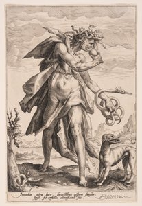 Neid, Platte 5 aus Die Laster von Jacob Matham