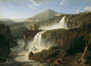 Der große Wasserfall von Tivoli bei Rom von Jacob Philipp Hackert