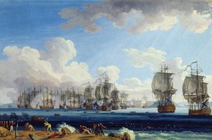 Die Schlacht von Chesma am 5. Juli 1770