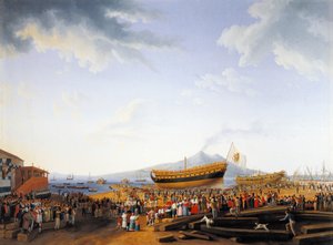 Die Werft von Castellammare di Stabia, von Jacob Philipp Hackert von Jacob Philippe Hackert