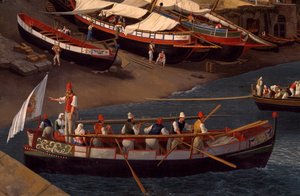 Blick auf die kleine Marina in Sorrent von Jacob Philippe Hackert