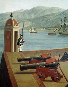 Ansicht der militärischen Befestigungen des Hafens von Reggio Calabria (Detail)