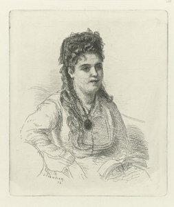 Junge Frau mit Medaillon von Jacob Taanman
