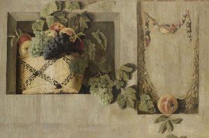 Stillleben mit Obst- und Blumengirlanden von Jacob Van Campen