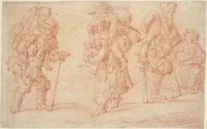Drei Paare von Bettlern mit Babys von Jacob Weyer