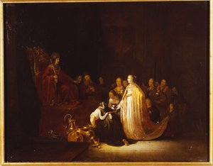 Die Königin von Saba vor König Salomo von Jacob Willemsz de Wet or Wett