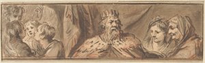 Königsfigur und die Jünglinge im Ofen von Jacob de Wit