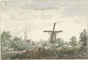 Ansicht der Leusdense Straße nach Amersfoort