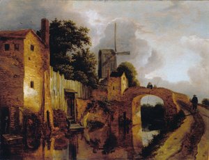 Kanal mit Brücke von Jacob van Ruisdael
