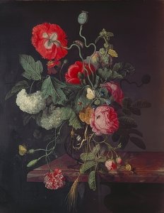 Blumen in einer Glasvase