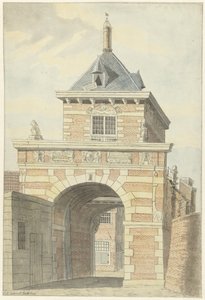 Ansicht des alten Friesischen Tores in Alkmaar von Jacobus Andreas Crescent